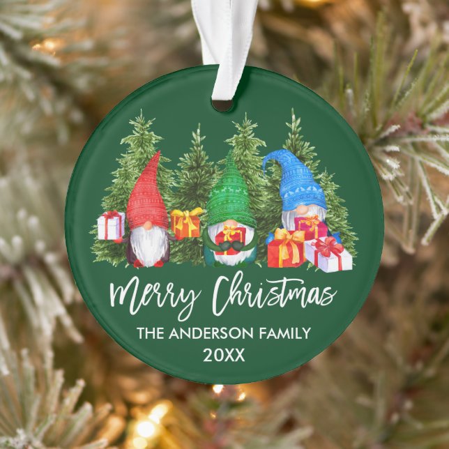 Ornamento Árvores de Gnomos de Cores de Água, Manuscrito (Árvore)