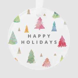 Ornamento Árvores de Natal Coloridas