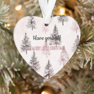 Ornamento Árvores de Natal Florais de Pêssego Creme Bonito