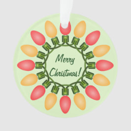 Ornamento As luzes de Natal circulam em vermelho e laranja