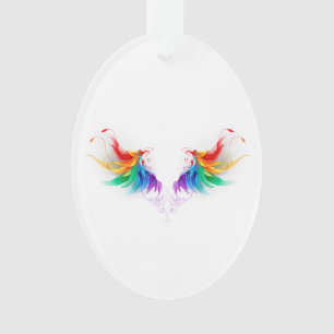 Ornamento Asas Fluffy Rainbow