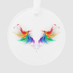 Ornamento Asas Fluffy Rainbow
