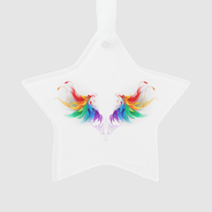 Ornamento Asas Fluffy Rainbow
