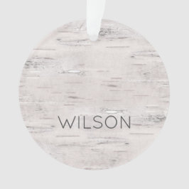 Ornamento Aspen Natural Birch Tree NAME PLAYEAR Fora