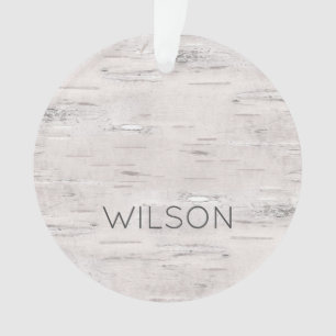 Ornamento Aspen Natural Birch Tree NAME PLAYEAR Fora