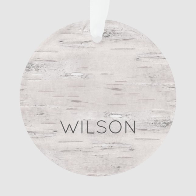 Ornamento Aspen Natural Birch Tree NAME PLAYEAR Fora (Frente)