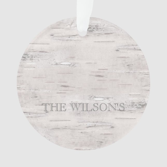 Ornamento Aspen Natural Birch Tree NAME PLAYEAR Fora (Frente)