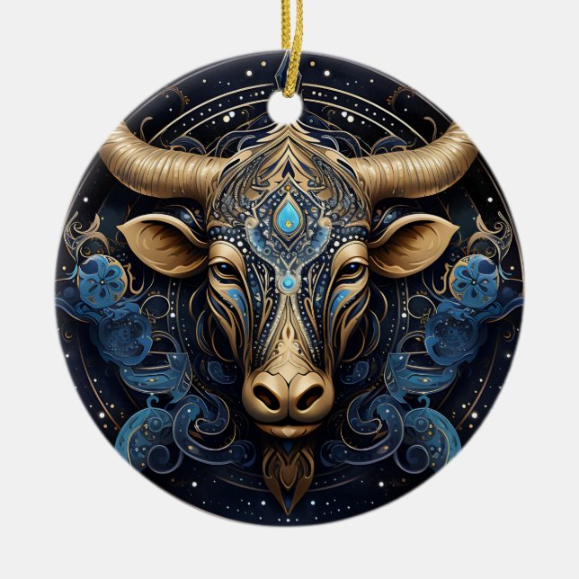 Ornamento Astrologico Personalizado Zodiac Taurus (Frente)