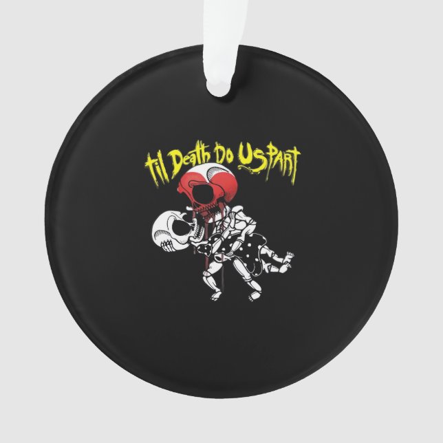 Ornamento Até a morte nos fazer parte - Casal esqueleto para (Frente)