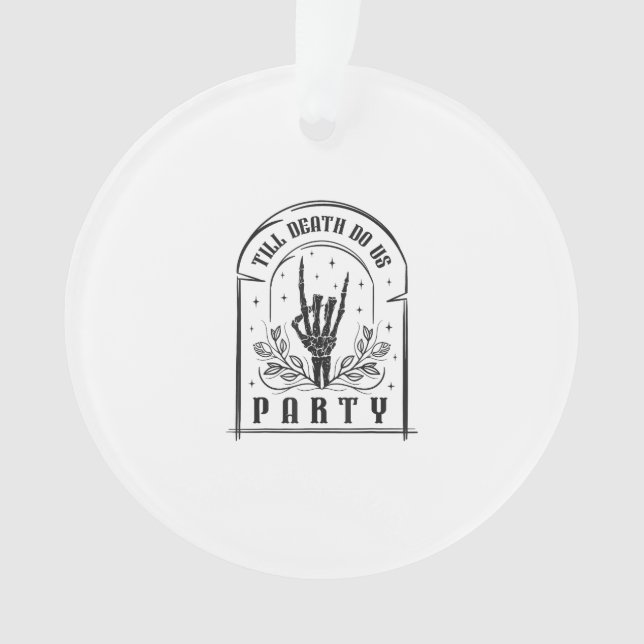 Ornamento Até que a Morte nos Separe Design Retro de Despedi (Frente)