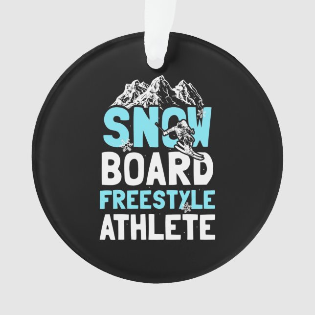 Ornamento Atleta Snowboard Freestyle (Frente)