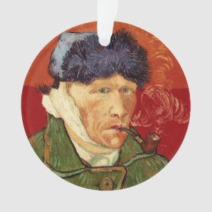 Ornamento Auto-retrato de Van Gogh com orelha e a tubulaçã