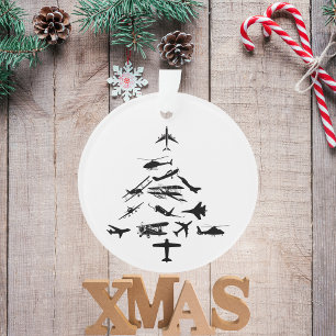 Ornamento Avião de Árvore Feliz de Natal,Aviação Legal