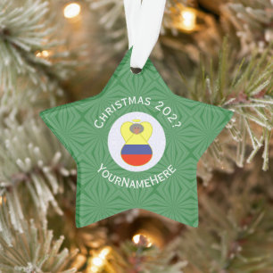 Ornamento Avó Colombiana Anjo para o Natal 