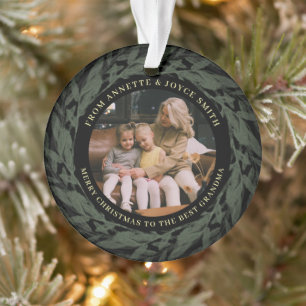 Ornamento Avó Coroa Elegante foto Natal