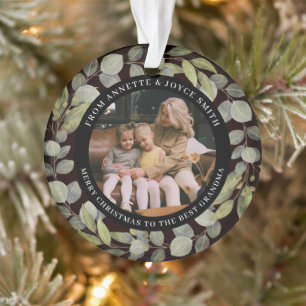 Ornamento Avó Coroa Elegante foto Natal