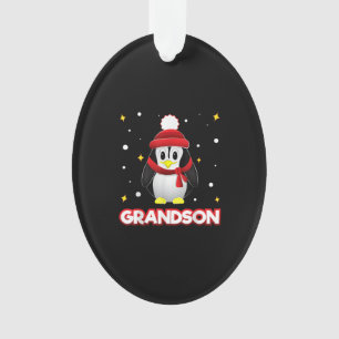 Ornamento Avô Penguin Família de Natal Matando Xmas