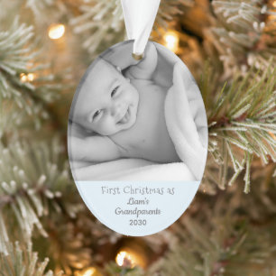 Ornamento Avós 1rua de Natal Nome Personalizado de Foto