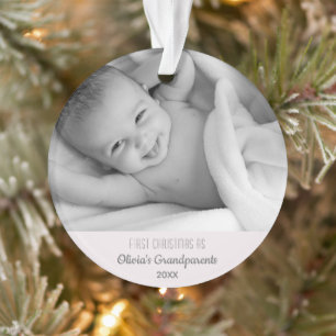 Ornamento Avós 1rua de Natal Nome Personalizado de Foto