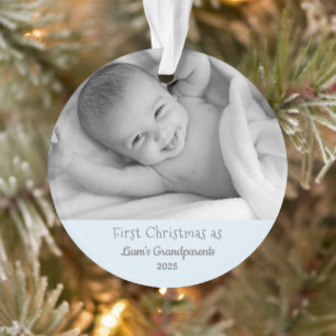 Ornamento Avós 1rua de Natal Nome Personalizado de Foto