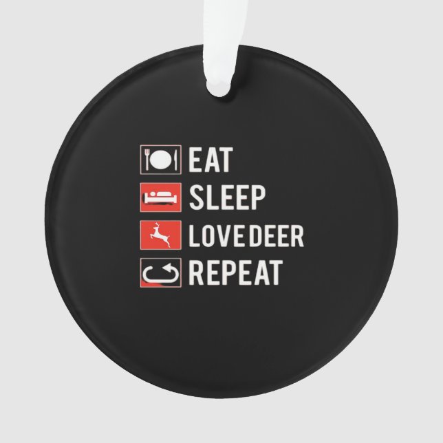 Ornamento Awesome Deer Lover Creative ModernAcrylic Ornament (Frente)