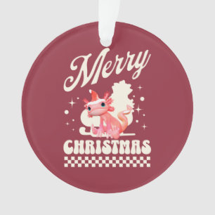 Ornamento Axolote Engraçado Feliz Natal