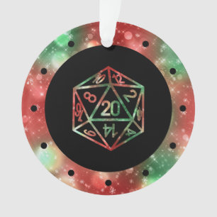 Ornamento Azul D20 - Crit RPG Fantasy Tabletop Gamer Dice