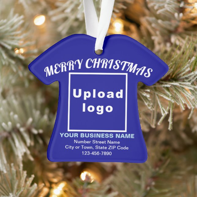 Ornamento Azul de Natal Comercial Forma Camisa Acrílica (Árvore)