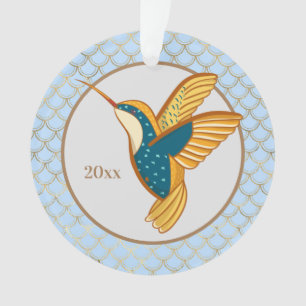 Ornamento Azul-Dourado