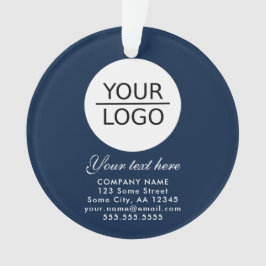 Ornamento Azul elegante Adicione seu logotipo Promoção de te