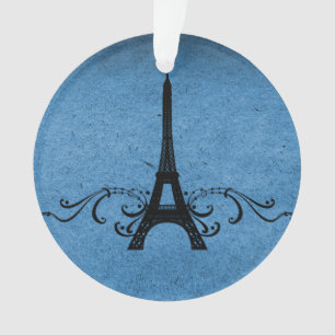 Ornamento Azul Vintage francês Flourish