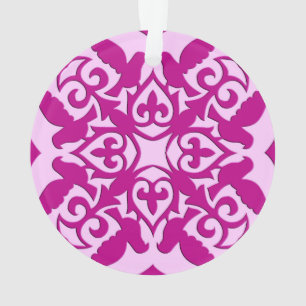 Ornamento Azulejo marroquino - magenta e rosa