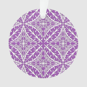 Ornamento Azulejos marroquinos - violeta e branco