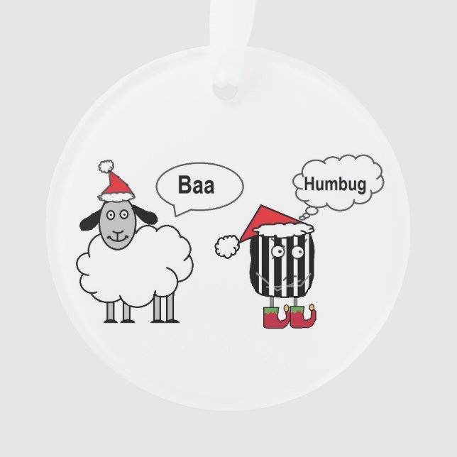 Ornamento Baa Humbug Funny Ornament Festivo (Frente)