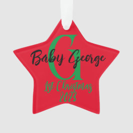 Ornamento Baby 1rua Ornament unisex monograma