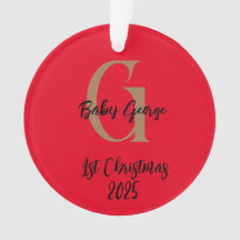 Baby 1rua Ornament unisex monograma