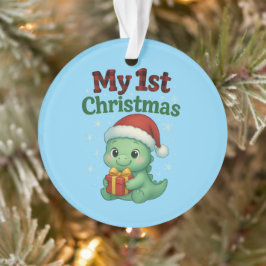 Ornamento Baby Boy My 1st Christmas Dino