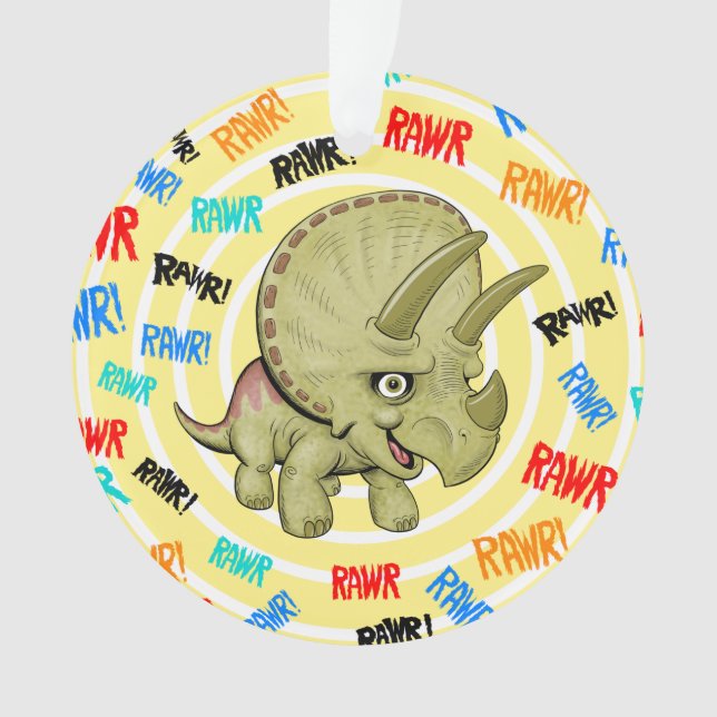 Ornamento Baby Triceratops (Frente)