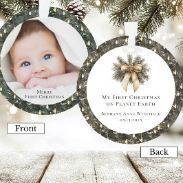 Ornamento Baby's First Christmas Photo Keepsake Ornament
