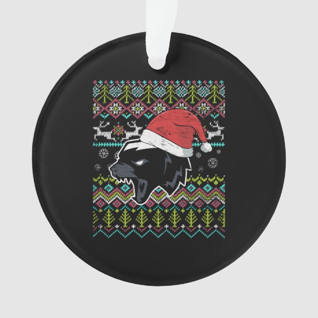 Ornamento Badger Ugly Christmas (Frente)