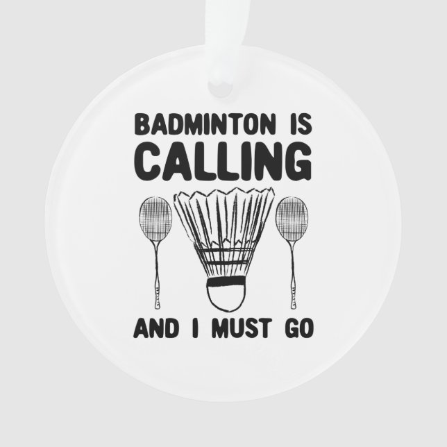 Ornamento Badminton - Badminton Está Chamando (Frente)