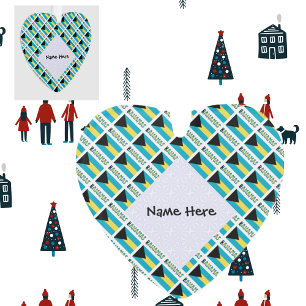 Ornamento Bahamas Bahamas Bandeira Tilada