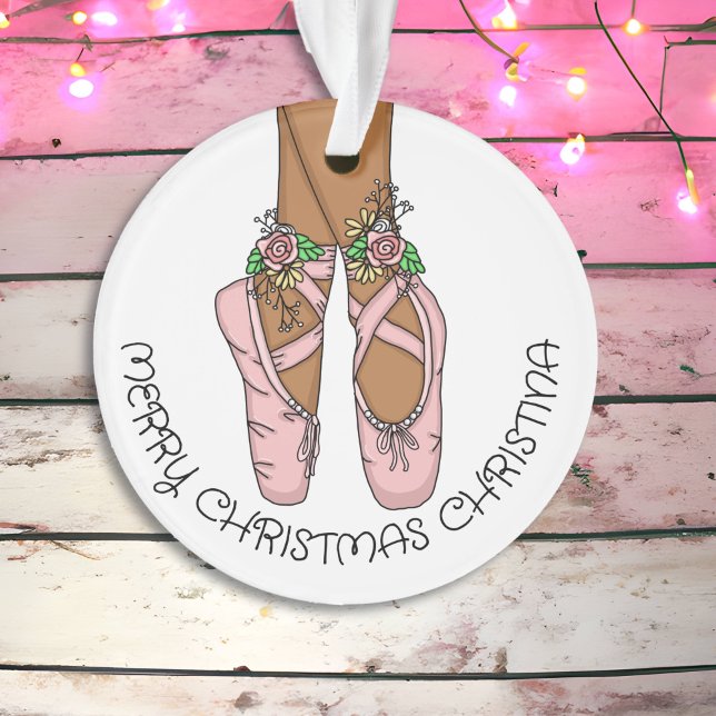 Ornamento Balés De Natal Com Cerâmica Personalizada (Criador carregado)