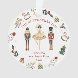 Ornamento ballet papel personalizado do Quebra-Nozes