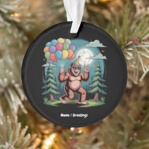 Ornamento Balões de Festa de aniversário Bigfoot Engraçado