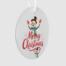 Ornamento Bálsamo Labial Festivo Homem de Neve Natal Feliz