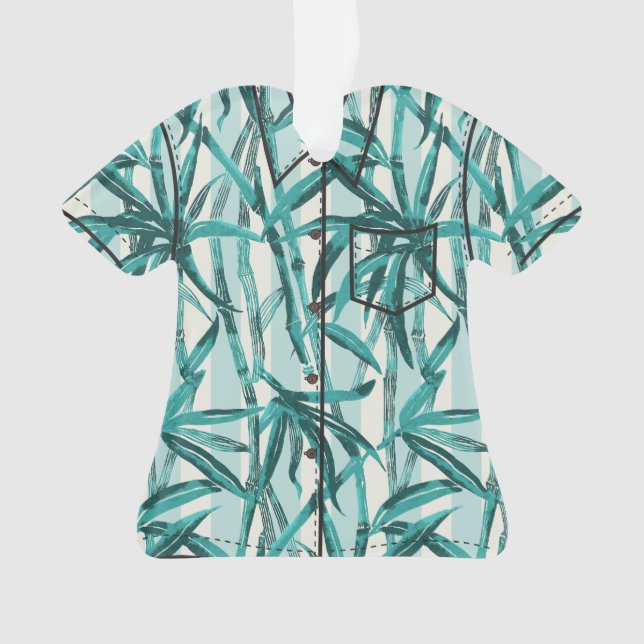 Ornamento Bamboo Selgle Hawaiian Stripe - Teal (Frente)