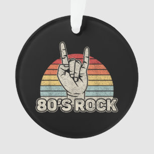 Ornamento Banda de Rock dos Anos 80 Vintage Retro