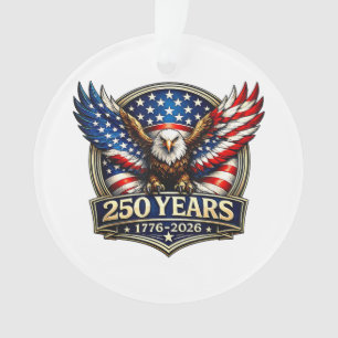 Ornamento Bandeira Americana Águia Vintage 250 Anos 177