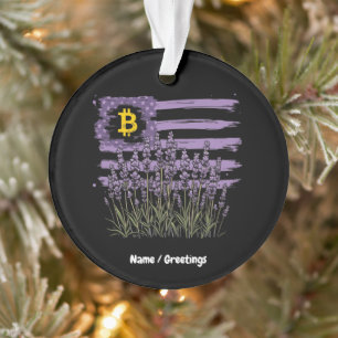 Ornamento Bandeira Americana Bitmoney BTC Revolução Engraçad